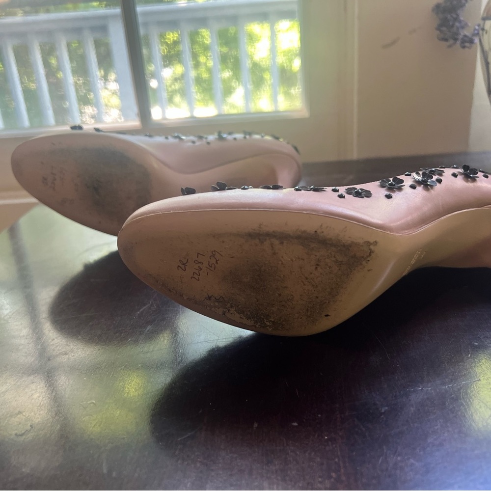 Red Valentino sz 40 blush pink pumps with floral - Picture 3 of 6